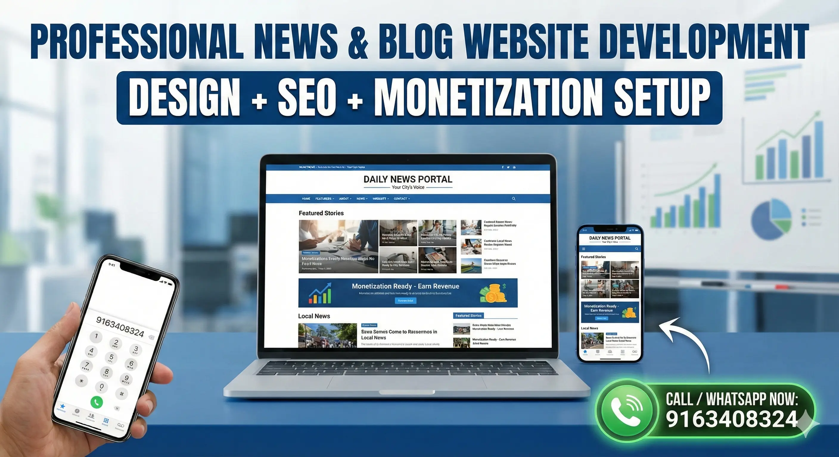 News & Blog Website Development